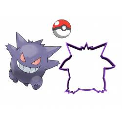 Gengar Haunter and Gastly Pokemon Cookie Cutters 